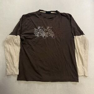 Cedarwood State Shirt Men's Size XL Brown Skater Affliction Style Jesse Pinkman